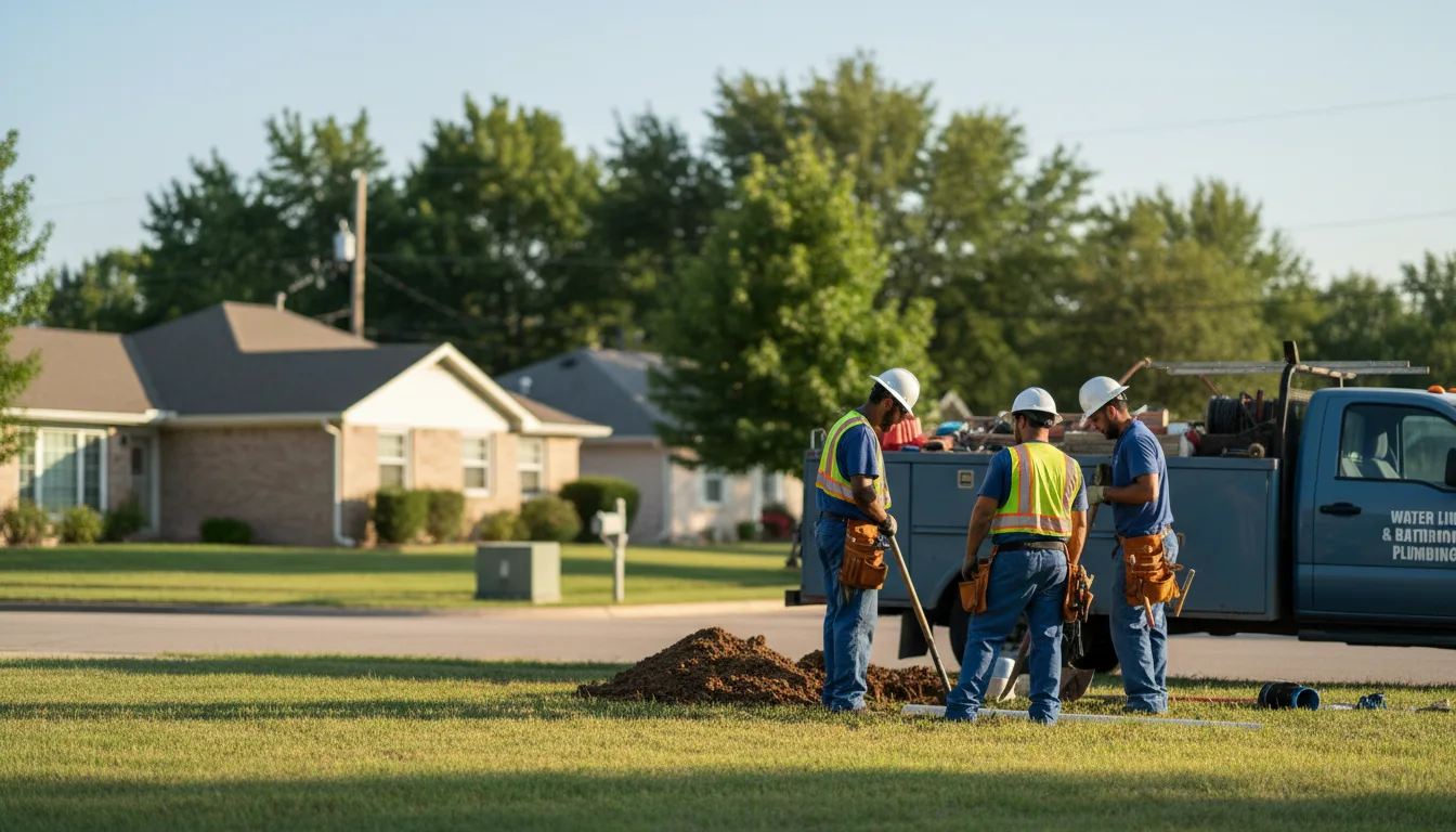 Residential water line and bathroom plumbing service in Tallmadge, OH